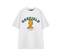 Garfield Unisex White College T-shirt Short Sleeved T-Shirt - X-Large