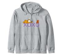 Garfield Valentine's Day And His Teddy Bear Zip Hoodie