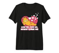 Garfield Valentine's Day Love Me Feed Me Never Leve Me Heart Premium T-Shirt