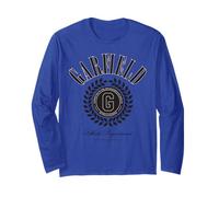 Garfield Varsity College Sitting Sleeping Retro Doughnuts Long Sleeve T-Shirt