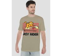 Garfield Vintage Easy Rider T Shirt, Safari Green Garfield Green L