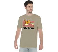 Garfield Vintage Easy Rider Unisex T Shirt, Safari Green, Small