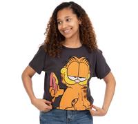 Garfield Women's Cropped Short Sleeved T-Shirt | Grey | Official | Size: XL Garfield Grey XL