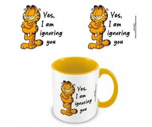 Garfield Yes, I Am Ignoring You Inner Two Tone Mug White/yellow (One Size)