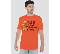 Garfield Yes I Am T-Shirt, Orange | Size: Small Garfield Orange S