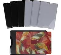 Garfoniex 5 Pack RFID Blocking Sleeves Durable Transparent Plastic Credit Card Sleeve Protector Identity Theft Protection Secure Clear Card Holders, Mix-6 Pcs, Minimalist