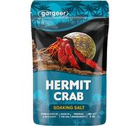 Gargeer Hermit Crab Soaking Salt, Ocean-Like Environment, Includes Calcium and Trace Minerals, No additives or Harmful Ingredients. for Optimal Health and Well-Being. Made in The USA. Enjoy !