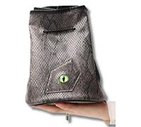 Gargoyle - DND Dice Bag Large | Leather Dragon Eye RPG Dice Pouch (Black)