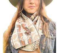 garhomtur Western Cowboy Green Warm Neck Hood, Womens Windproof Neck Warmer, Face Scarf with Snap Closure for Outdoor & Cold Weather (#19)