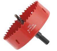 GARHWAL 4 in. Bi-Metal Hole Saw Drill Bit - General Purpose Saw for Wood, Plywood, Cornhole, Ceiling, and Drywall - Includes Arbor & Pilot Bit