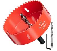 GARHWAL Bi-Metal Hole Saws - 110mm Wood Cutter, Metal Hole Saw, Circular Cutter for Wall, 110mm Core Drill Bit - Fast Cutting, Long Life Blades for Plumber, Conduit, Kitchen, Bathroom and More