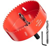 GARHWAL Bi-Metal Hole Saws - 120mm Wood Cutter, Metal Hole Saw, Circular Cutter for Walls, Core Drill Bit - Fast Cutting with Long-Lasting Blades for Plumbing, Conduits, Kitchens, Other DIY Projects