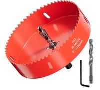 GARHWAL Bi-Metal Hole Saws - 150mm Wood Cutter, Metal Hole Saw, Circular Cutter for Walls, Core Drill Bit - Fast Cutting with Long-Lasting Blades for Plumbing, Conduits, Kitchens, Other DIY Projects