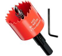 GARHWAL Bi-Metal Hole Saws - 45mm Wood Cutter, Metal Hole Saw, Circular Cutter for Walls, Core Drill Bit - Fast Cutting with Long-Lasting Blades for Plumbing, Conduits, Kitchens, Other DIY Projects