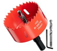GARHWAL Bi-Metal Hole Saws - 75mm Wood Cutter, Metal Hole Saw, Circular Cutter for Walls, Core Drill Bit - Fast Cutting with Long-Lasting Blades for Plumbing, Conduits, Kitchens, Bathrooms, and More