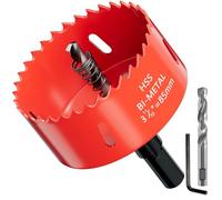 GARHWAL Bi-Metal Hole Saws - 85mm Wood Cutter, Metal Hole Saw, Circular Cutter for Walls, Core Drill Bit - Fast Cutting with Long-Lasting Blades for Plumbing, Conduits, Kitchens, Bathrooms, and More