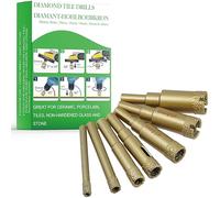 GARHWAL Vacuum Brazed Diamond Hole Saw Core Drill Bit Kit - Ideal Hole Cutter for Tile, Ceramic, Porcelain, Brick, Stone, Glass, and Granite (Diamond Grit Tile Drills Kit 6-18mm)