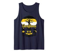 Garifuna Flag, Garifuna Heritage Tree, Afro-Caribbean Roots Tank Top