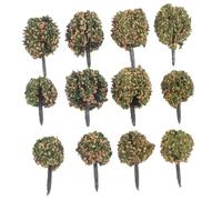 GARIOUANS 1 Box Realistic Miniature Vegetation Group DIY Model Trees Plastic Shrub Clusters for Sand Table Train Track Building Landscape Decor Kit