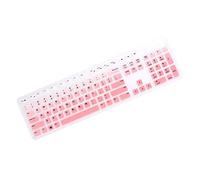 GARIOUANS 1 PC Silicone Keyboard Protector for Wired Keyboard Durable Easy to Clean Gradient Pink Design for Enhanced Protection