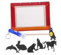 GARIOUANS 1 Set DIY Shadow Puppets Theater Kit for Interactive Craft Activities for Storytelling Creative DIY Project Educational Play Includes Flashlight Accessories