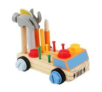 GARIOUANS 1 Set Educational Screwdriver Board of Wood Tool Car with Screws for Boys and Early Learning Problem Solving and Creative Thinking Indoor