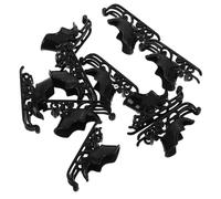 GARIOUANS 10 Pcs Christmas Mini Sled Ornament Set 5CM Plastic Decorative Sleighs for Miniature Village, Santa Sleigh Figurines for Xmas Tree Hanging and Holiday Table Decor