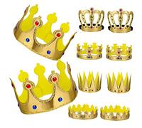 GARIOUANS 10 Pcs King Crowns Rhinestone Gemstone Headpieces Decorative Birthday Tiaras for Adults Party Photo Props for Christmas Year Anniversaries