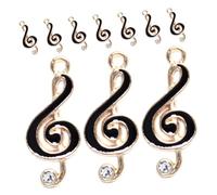GARIOUANS 10 pcs Music Notes Charms for DIY Jewelry Making K Gold Alloy Metal Music Symbol Pendants Fine Texture and Delicate Design Craft Charms for Earrings Bracelets