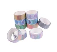 GARIOUANS 10 Rolls DIY Circle Washi Masking Tape Scrapbooking Sticker Decor for Planners Journals Gift Wrapping Multi-purpose Crafting and Office Use Mixed Styles