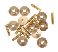GARIOUANS 10 Sets Metal Badge Screw Caps Pin Backs Kit Rust-Resistant Badge Fix Screws for Crafting and Jewelry Brooches Secure Attachment with Easy Removal
