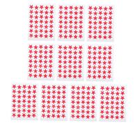 GARIOUANS 10 Sheets Red Five-Pointed Star Self-Adhesive Reward Stickers for Bright Color Labels for Smooth Surfaces Safe and Decorative Reward Star Decals for Classroom Use
