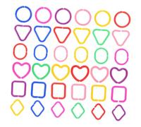 GARIOUANS 100 Pcs Colorful Plastic Geometric Chain Links for Fine Motor Skill Development Safe Educational Linking Rings for Early Learning Suitable for Classroom and Stroller Play