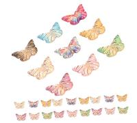 GARIOUANS 100 pcs Cute Butterfly Shape Charms DIY Jewelry Making Accessories for Bracelets and Potted Planter Decoration Safe Material Easy to Install Crafting Supplies