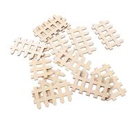 GARIOUANS 100 pcs Mini Picket Fence Miniature Garden Decoration Photo Prop DIY Craft Smooth Surface Safe Wooden Fence for Mini Houses and Lawn