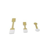 GARIOUANS 100 Sheets Kraft Paper Jewelry Price Tags Square Self-Adhesive Marking Labels for Rings and Goods Writable Stickers for Stock Management and Display