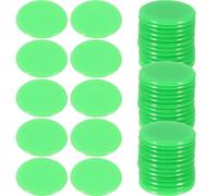GARIOUANS 100pcs 19mm Solid Green Bingo Chips Game Counting Pieces Gambling Chips for Bingo Hall and Counting Games