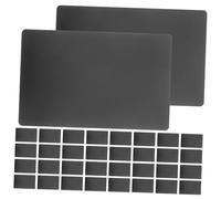 GARIOUANS 100pcs Aluminum Business Card Blanks Black Sublimation Metal Polished Surface for Laser Engraving and Printing Professional Use