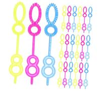 GARIOUANS 100Pcs Bubble Wand Tool Safe Plastic Bubble Blower for Teens Outdoor Fun Gift with Smooth Ergonomic Grip Random Colors Random Color