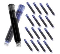 GARIOUANS 100Pcs Fountain Pen Ink Cartridges Black Blue Red Small Refill Pens Office Writing Stable Ink Practical Ergonomic Design