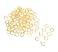GARIOUANS 100pcs Mini Round Open Bezel Charms Zinc Alloy Hollow Pendant Frames for DIY Resin Jewelry Making Necklace Craft Supplies