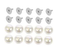 GARIOUANS 100pcs Pearl No Sew Buttons DIY Clothing Accessories Quick Replacement Decorative Buttons for Cardigans Shirts Sweaters Coats Skirts Easy Install