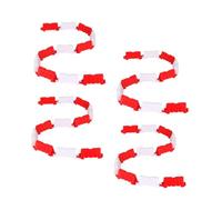 GARIOUANS 100pcs Rc Car Accessories Realistic Road Signs and Drift Race Track Setup Quick Assembly with Vibrant Red and White Colors