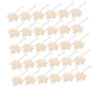 GARIOUANS 100pcs Rustic Wooden Maple Leaf Cutouts for Twine Unfinished Fall Leaf Wood Slices for DIY Craft Tags Autumn Harvest Hanging Decorations Thanksgiving Party Supplies