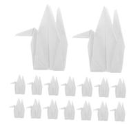 GARIOUANS 100pcs White Premade Origami Paper Cranes Folded Crane Party Favors for Wedding Backdrop DIY Streamers Photo Props Decorative Paper Birds