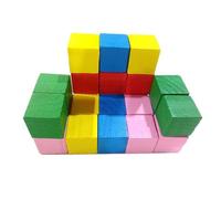 GARIOUANS 100PCS Wooden Craft Cube Blocks Mini Square Mathematics Teaching Aid for Smooth Sturdy Educational Blocks for DIY Crafts and Early Childhood Learning for Boys