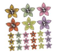 GARIOUANS 100pcs Wooden Flower Buttons Daisy Shape DIY Sewing Crafts Vintage Decorative Buttons for Clothes Cardigans Handmade
