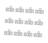 GARIOUANS 100pcs Year Charm Pendants DIY Alloy Souvenirs Commemorative Year Decorations for Necklace Making Gifts and Keepsakes