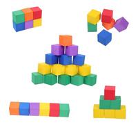 GARIOUANS 102PCS EVA Geometric Cube Blocks Educational for Math Learning Aid for Logical Thinking and Geometry Understanding Safe Rounded Edges Stackable Plaything