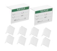 GARIOUANS 10Pcs Acrylic Price Tag Holders L Shape Label Display Holders with Self Adhesive Versatile Use and Easy Hanging for Store and Library Information Display